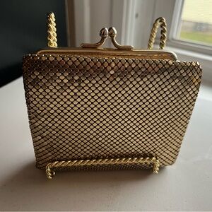 Whiting and Davis Gold Mesh Bi-Fold Wallet